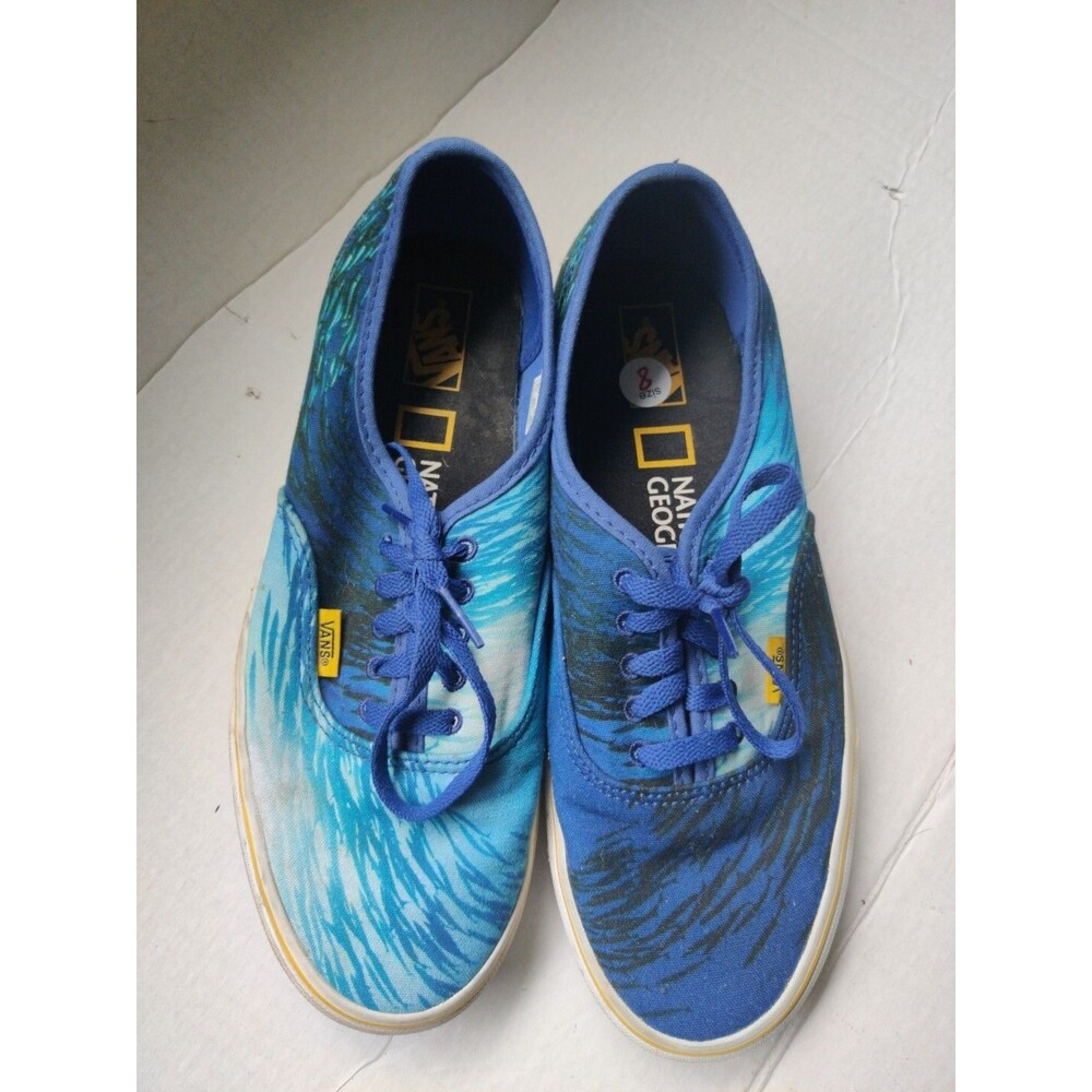 Vans National Geographic Ocean Waves 721336 Skate Shoes Mens Size 8
